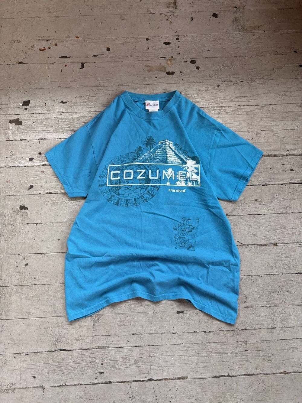 Carnival Cruise Line Cozumel Mexico Pyramid Graphic T-Shirt